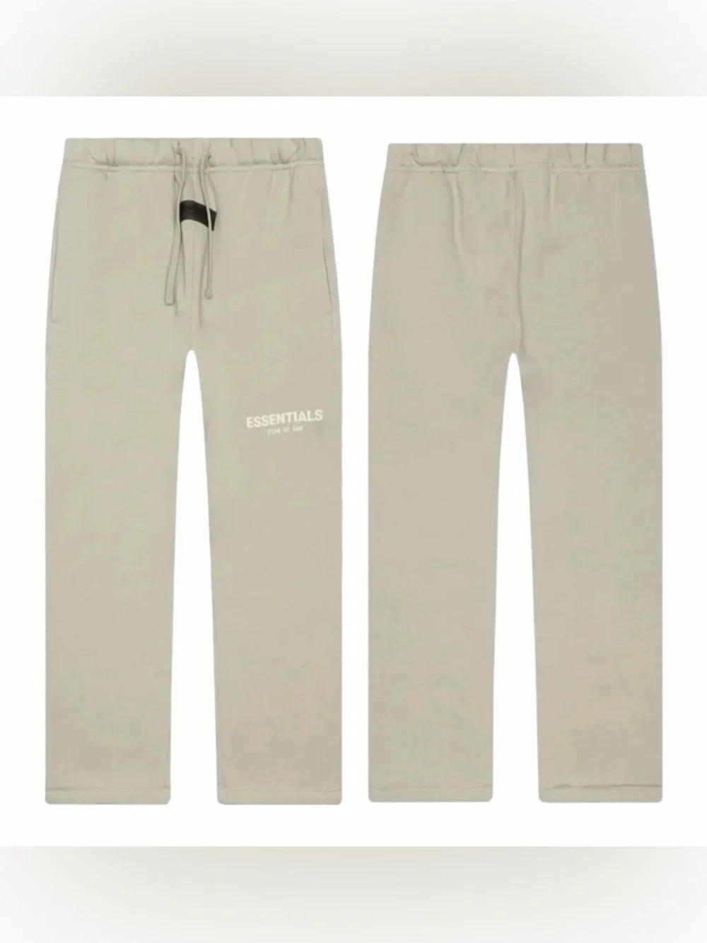 Fear of God Essential fleece Sweatpants color eggshell, straight leg sz S Unisex - Picture 1 of 12